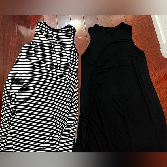 Time and Tru Black and White Sleeveless Halter Maxi Dresses- set of 2 - Picture 1 of 5